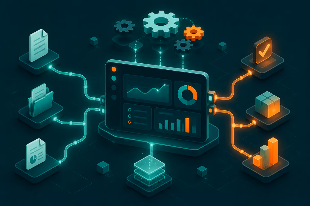 Illustration of a ai automation solutions system