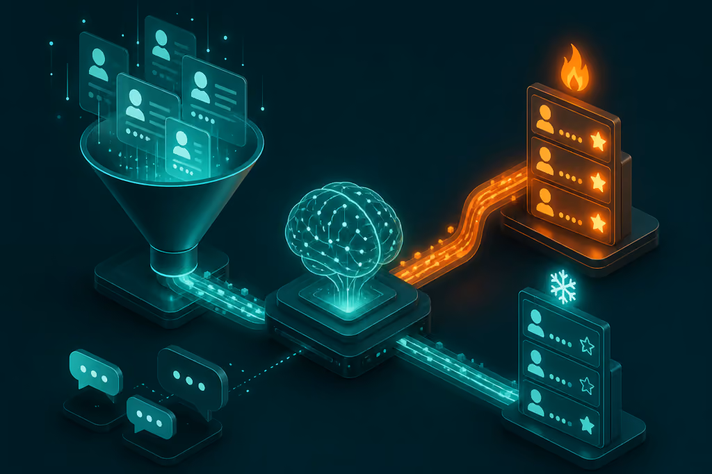 Illustration of a ai lead qualification system