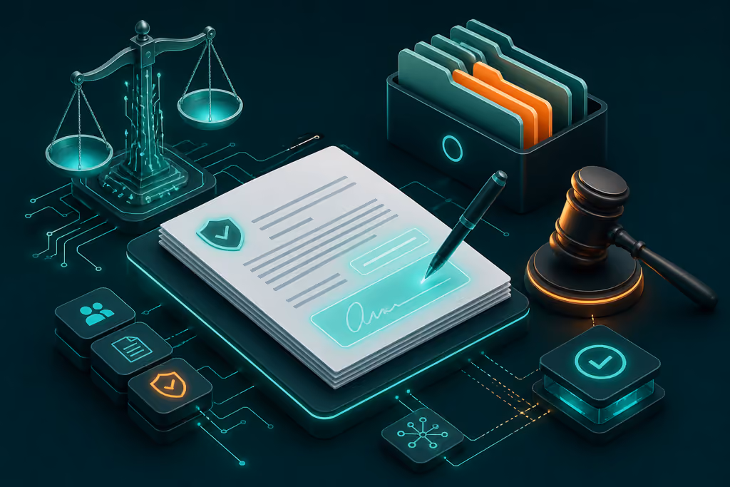 Illustration of a legal practice automation system